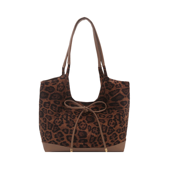 Damen Tote-Tasche mit stilvollem Leopardenmuster und verstellbarem Kordelzug Nord Taschen