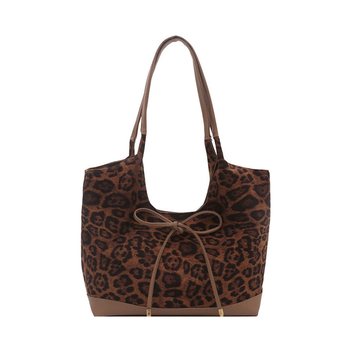 Damen Tote-Tasche mit stilvollem Leopardenmuster und verstellbarem Kordelzug Nord Taschen