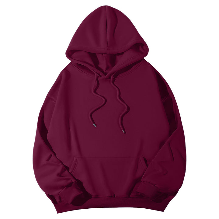Unisex nan Oversize-Fleece-Hoodie mit tiefer Schulter, Kängurutasche und breitem Rippbund Nord Taschen
