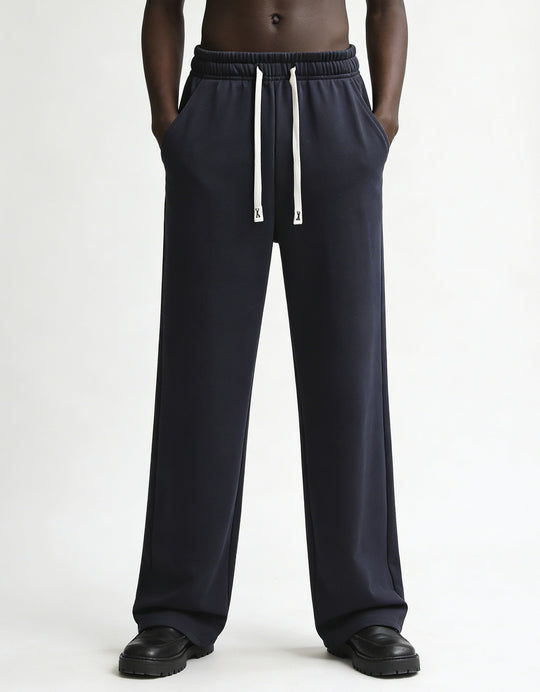 Herren Relaxed-Fit French-Terry Loungehose mit hohem Komfortbund und geradem Bein Nord Taschen