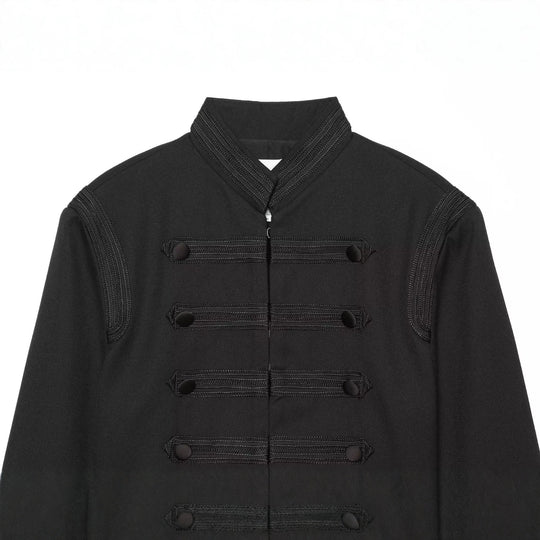 Damen Cropped-Kastenjacke im historischen Militärstil mit Zierriegeln Nord Taschen