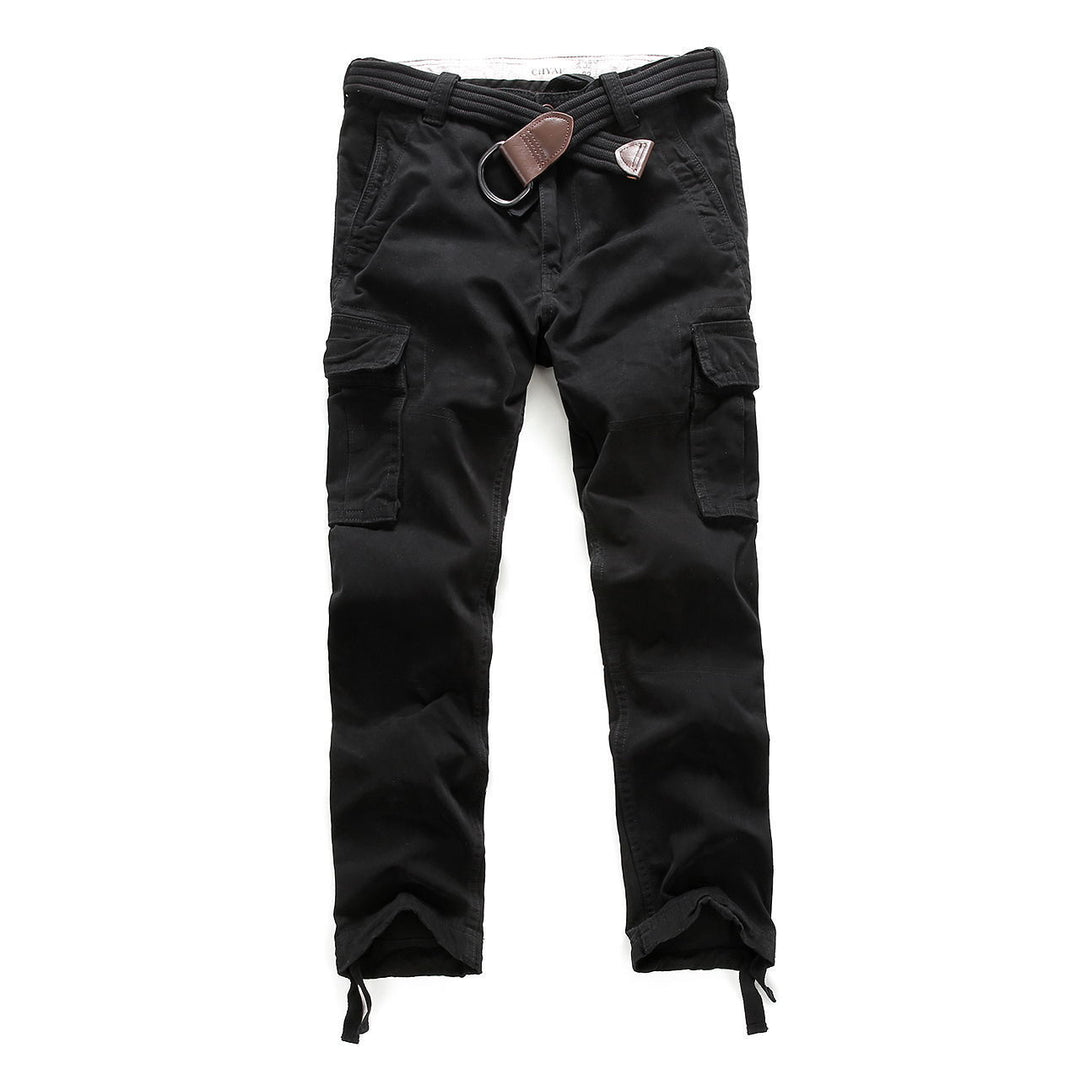 Herren Cargohose mit mehreren Taschen, verstellbaren Beinabschlüssen und Gürtel Nord Taschen