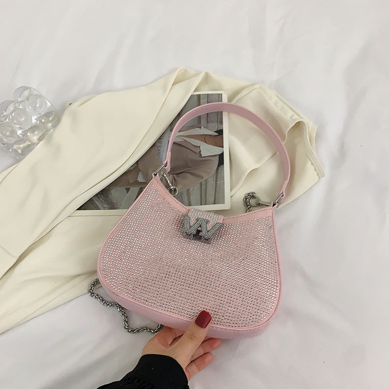 Damen exklusive Glamour-Handtasche mit funkelnden Strasssteinen Nord Taschen