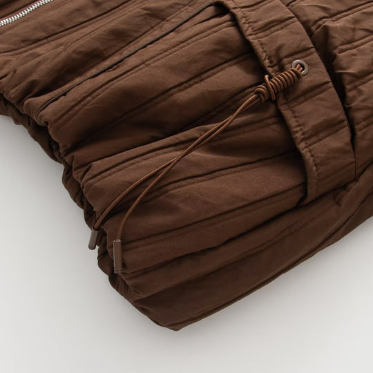 Damen Steppjacke mit Kapuze, Tunnelzug und weitem Schnitt Nord Taschen