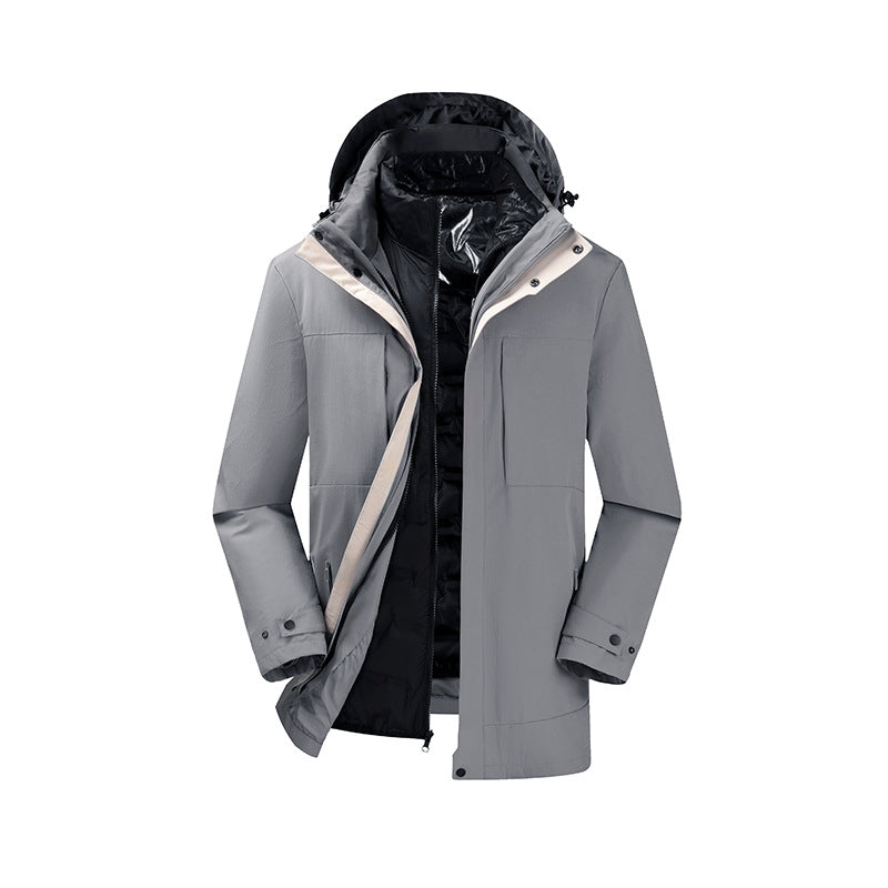 Herren Zweiteiliger Parka mit herausnehmbarer Stepp-Innenjacke und verstellbarer Kapuze Nord Taschen