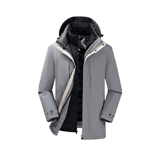 Herren Zweiteiliger Parka mit herausnehmbarer Stepp-Innenjacke und verstellbarer Kapuze Nord Taschen