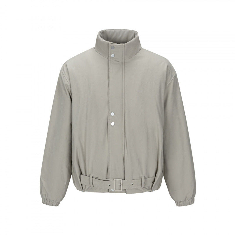 Herren Kurze technische Blousonjacke mit hohem Stehkragen, Taillengürtel und elastischen Bündchen Nord Taschen
