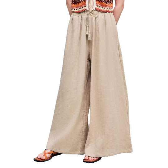 Damen Weit geschnittene Sommerhose Nord Taschen