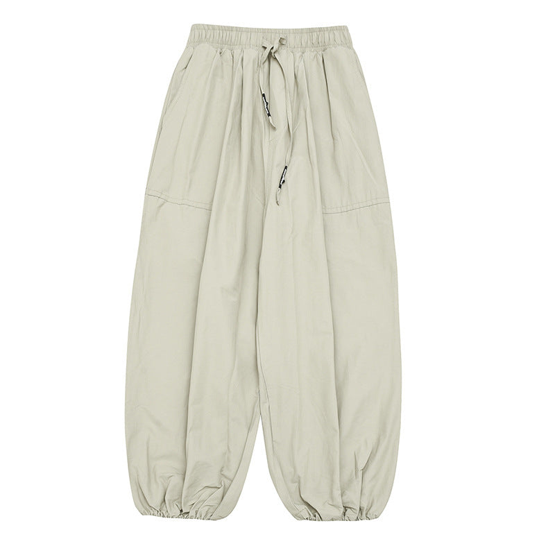 Unisex Weite Harem-Hose mit Kordelzugbund, elastischen Beinabschlüssen und Oversize-Silhouette Nord Taschen