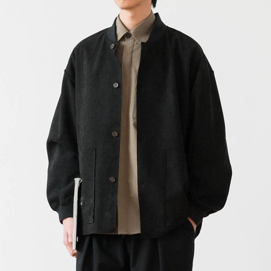 Herren Lockeres Overshirt aus Veloursleder-Imitat mit Knopfleiste und großen Fronttaschen Nord Taschen