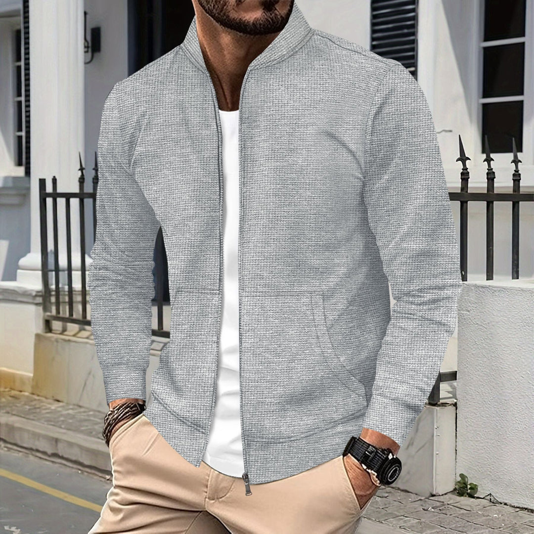 Herren sportliche Freizeitjacke mit Reißverschluss und praktischen Taschen