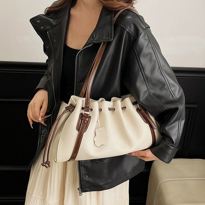Damen Hobo-Tasche mit eleganter Raffung und charmantem Kordelzug Nord Taschen