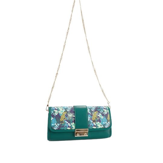 Damen modische Clutch mit floralem Design und goldenen Akzenten Nord Taschen