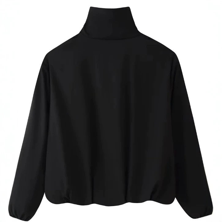 Damen Kurz geschnittener Boxy‑Blouson mit hohem Stehkragen und überschnittenen Ärmeln Nord Taschen