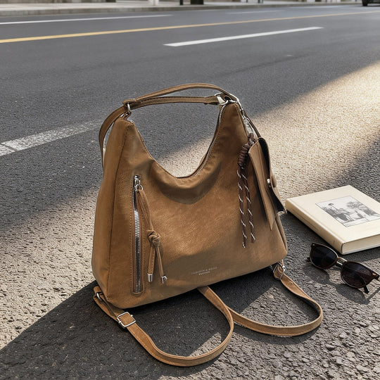 Damen Hobo-Tasche aus hochwertigem Kunstleder mit elegantem Kettenverschluss Nord Taschen