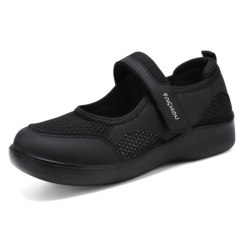 Damen Atmungsaktive Fitness-Sneaker mit verstellbarem Klettverschluss