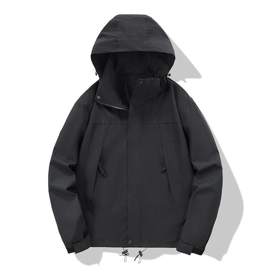 Herren wasserabweisende Softshell‑Jacke mit Kapuze, verstellbarem Saum und Multifunktionstaschen Nord Taschen