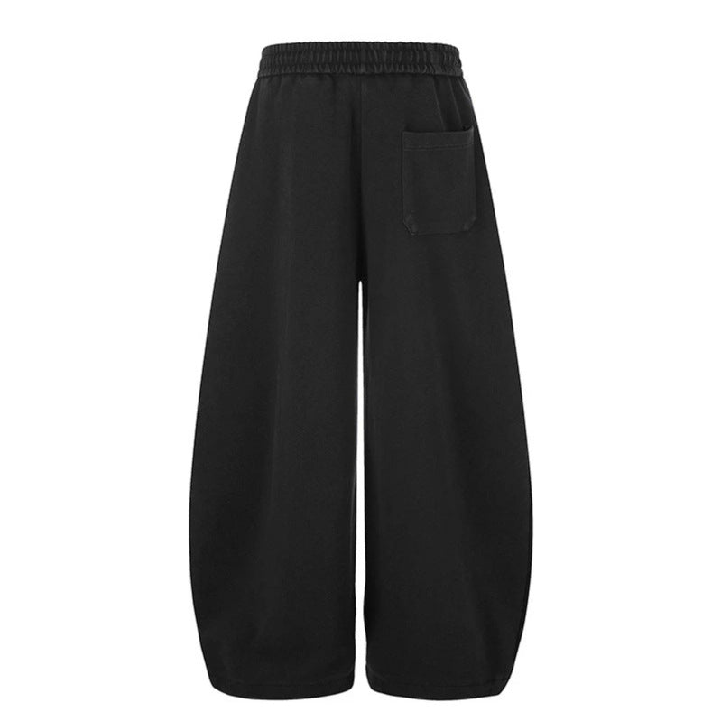 Damen Extraweite Palazzo‑Sweathose mit Tunnelzugbund, Stern‑Print & verstellbarem Ballon‑Saum Nord Taschen