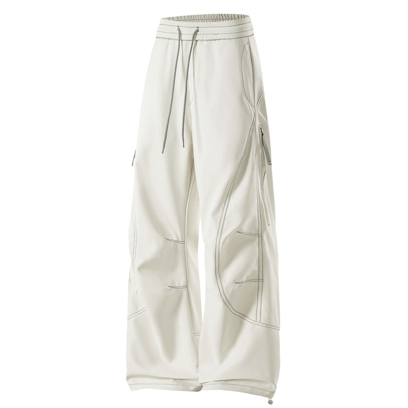 Herren Baggy Cargohose mit Elastikbund, Multifunktionstaschen und verstellbarem Saum Nord Taschen