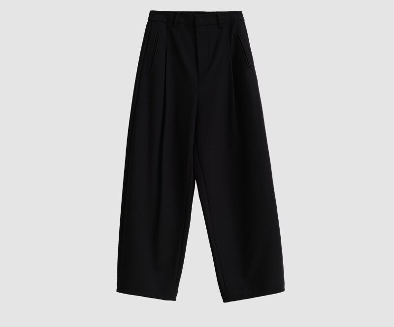 Damen Weit geschnittene High-Waist Anzughose Nord Taschen