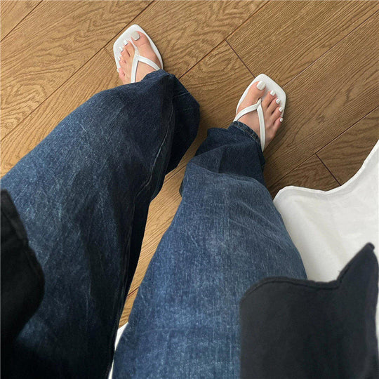 Damen Zehentrenner-Sandalen mit geschwungenem Fußbett und eleganter Riemenkonstruktion - Vittorelli