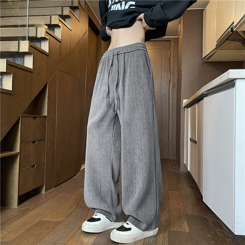 Herren Weit geschnittene Strickhose im Zopfstrick-Lounge-Style Nord Taschen