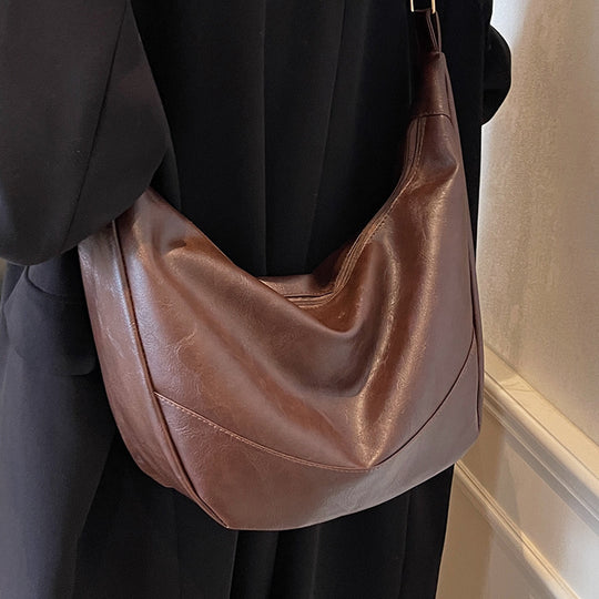 Damen Hobo-Tasche aus hochwertigem Leder mit verstellbarem Schulterriemen Nord Taschen