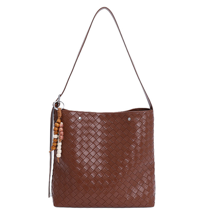 Damen Shopper Tasche mit strukturiertem Flechtmuster Nord Taschen