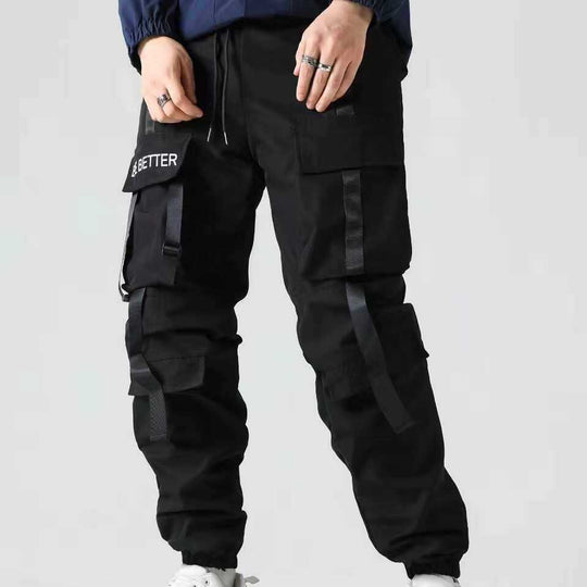 Herren Multifunktionale Cargo-Jogginghose mit Klapp‑ und Gurt-Details Nord Taschen