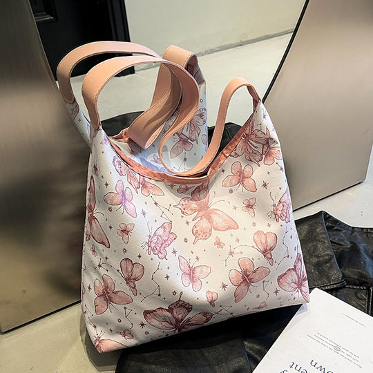 Damen Hobo-Tasche mit floralem Schmetterlingsmotiv Nord Taschen