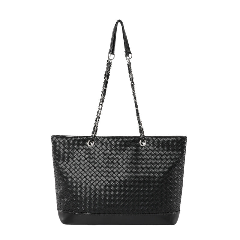 Damen Handtasche aus geflochtenem Kunstleder Nord Taschen