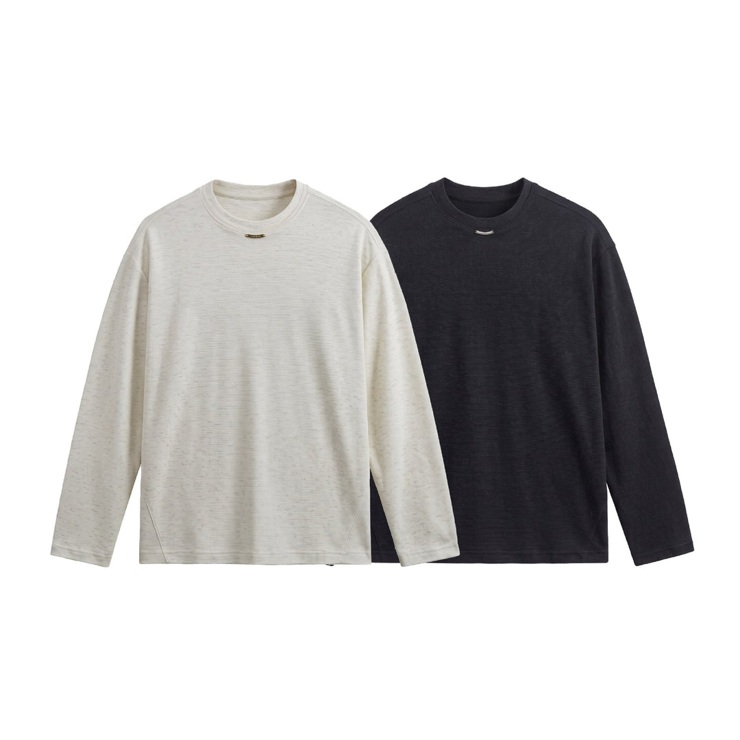 Damen Feinstrick‑Sweatshirt mit Strukturstrick, Rundhalsausschnitt und weiter Passform Nord Taschen