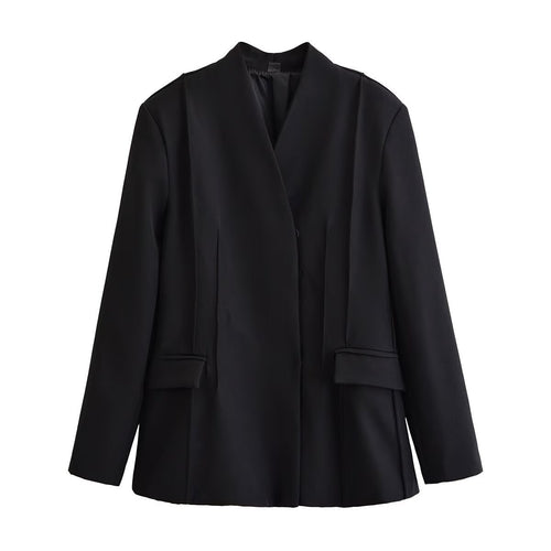 Damen Taillierter Blazer mit Schalkragen, verdeckter Knopfleiste und Pattentaschen Nord Taschen