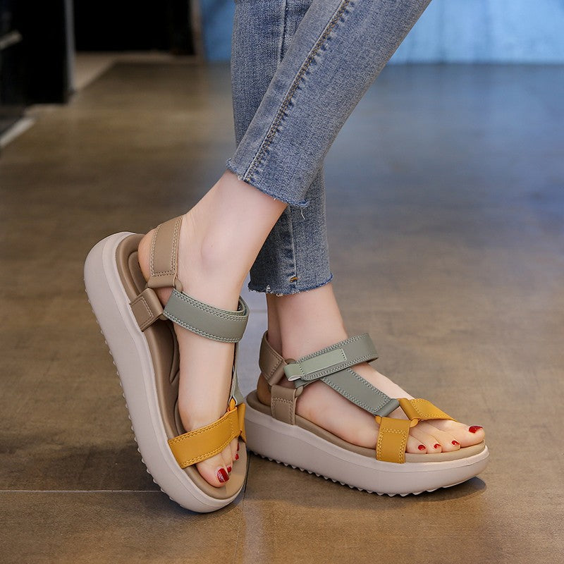 Damen Komfortable Sandalen mit verstellbaren Riemen und dämpfendem Fußbett Nord Taschen