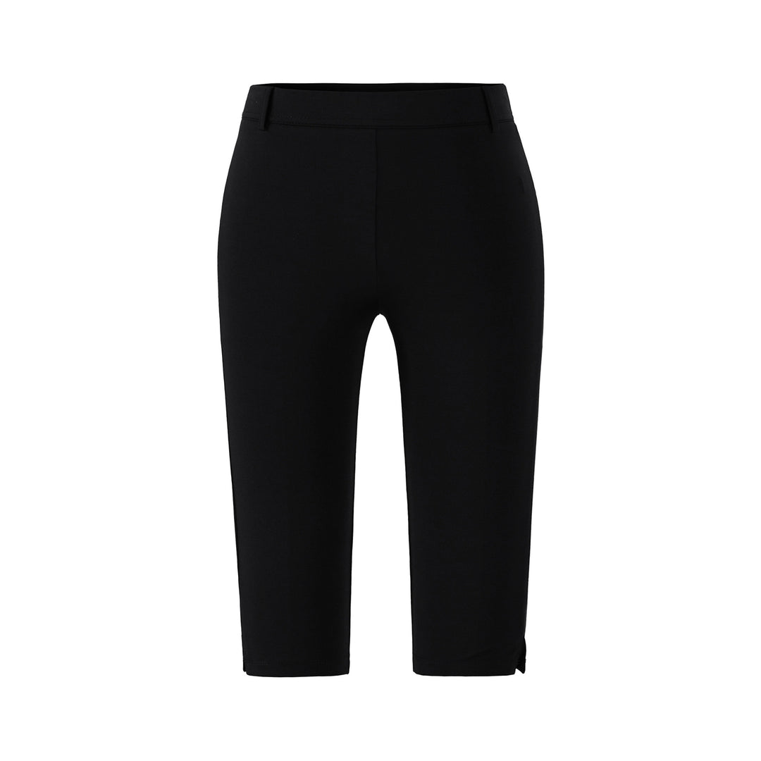 Damen Capri-Stretchhose mit hohem Bund, schmaler Silhouette und Bein-Schlitz Nord Taschen