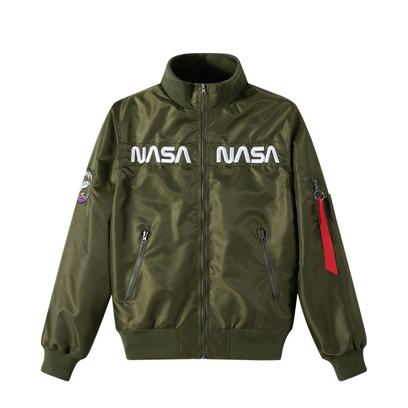 Men's  NASA embroidered chest-panel technical flight jacket Nord Taschen