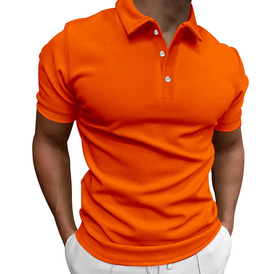 Herren nan schlank geschnittenes Stretch-Poloshirt mit Kentkragen und elastischem Saum Nord Taschen