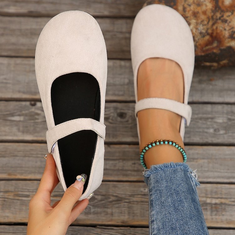 Damen Ballerinas mit verstellbarem Riemen und weichem Innenfutter