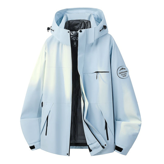 Herren Wetterfeste dreilagige Hardshelljacke mit verstellbarer Kapuze, verschweißten Nähten & Multifunktionstaschen Nord Taschen