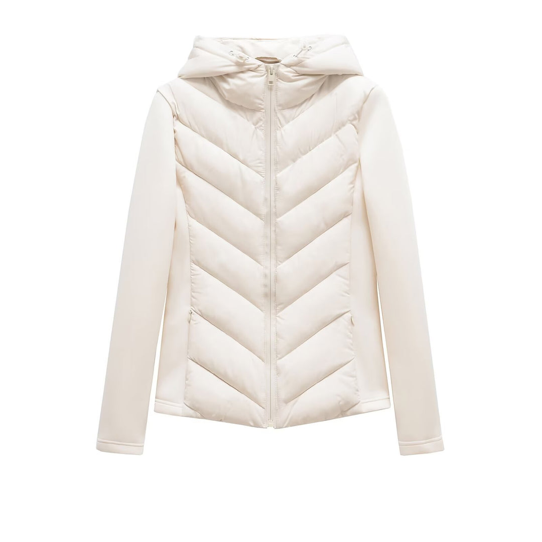 Damen Steppjacke mit Kapuze und Softshell‑Seiteneinsätzen Nord Taschen
