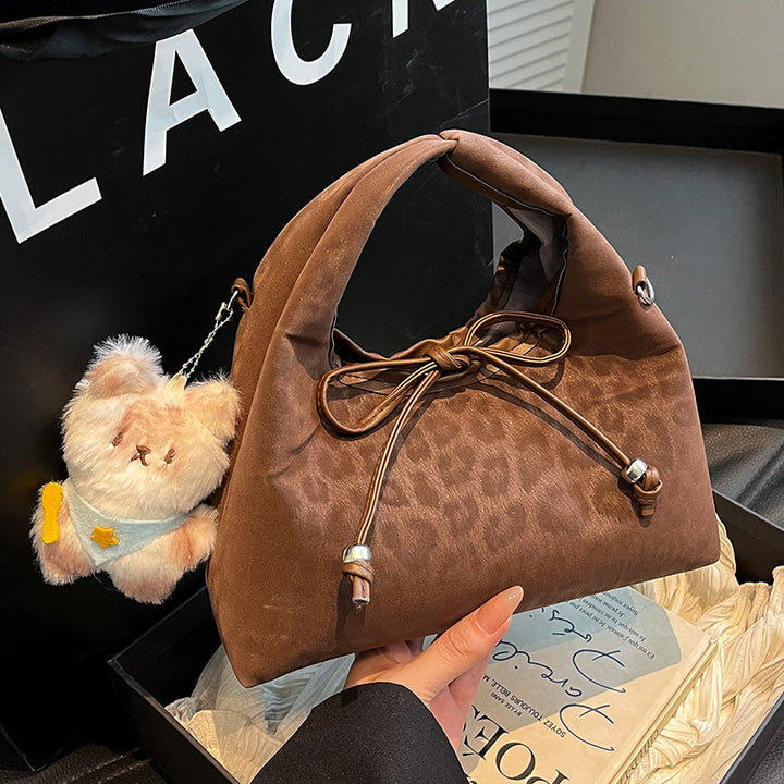 Damen Hobo-Tasche mit elegantem Leopardenmuster und praktischen Tragegriffen Nord Taschen