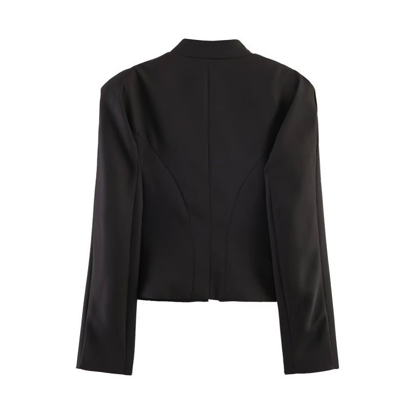 Damen Kurze marschallinspirierte Blazerjacke mit dekorativer Knopfreihe und Kordelbesatz Nord Taschen