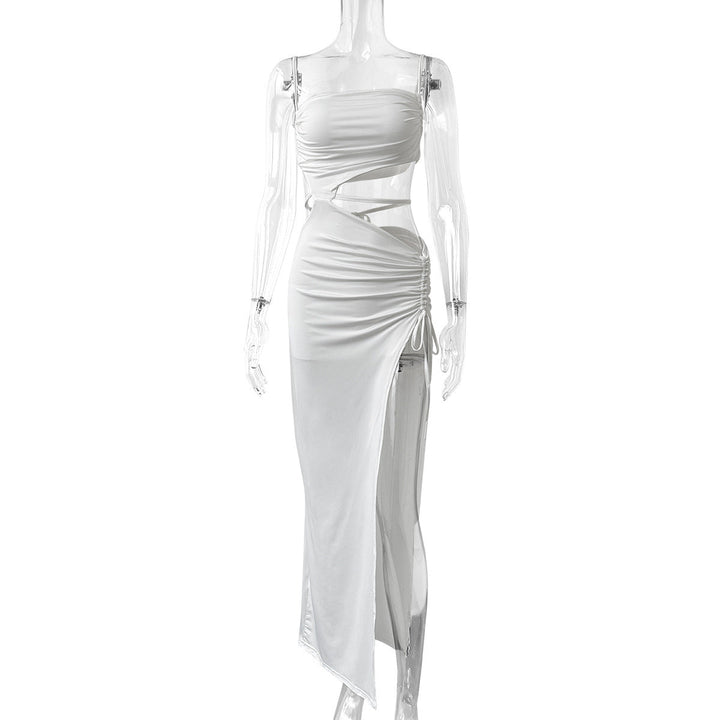 Damen Set mit Cropped Top und Maxirock mit Raffung
