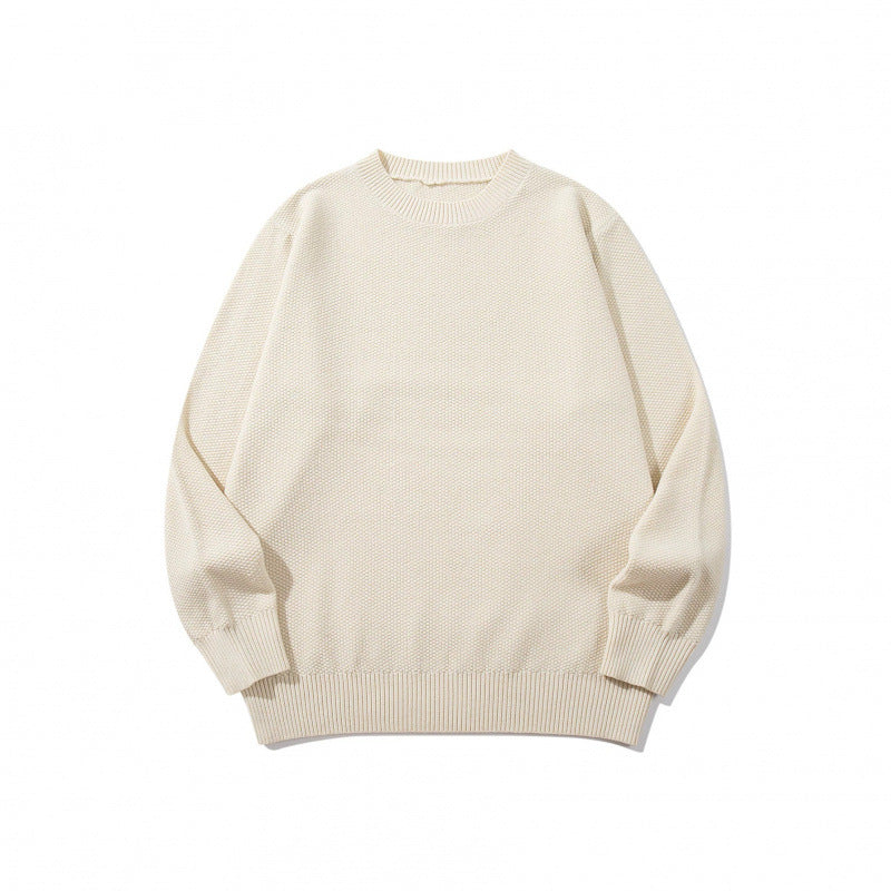 Unisex Boxy-Feinstrick-Pullover mit Waffelstruktur und geripptem Saum Nord Taschen
