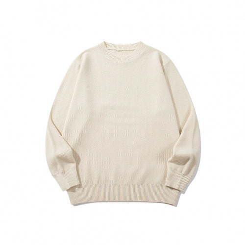Unisex Boxy-Feinstrick-Pullover mit Waffelstruktur und geripptem Saum Nord Taschen