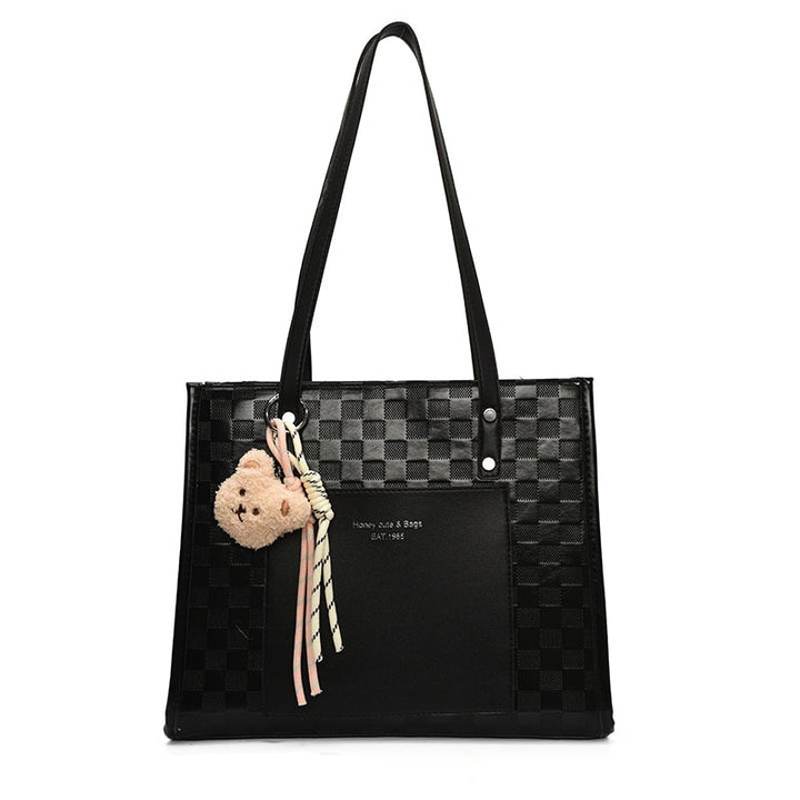 Damenmode Schultertasche mit stilvollem Karomuster Nord Taschen