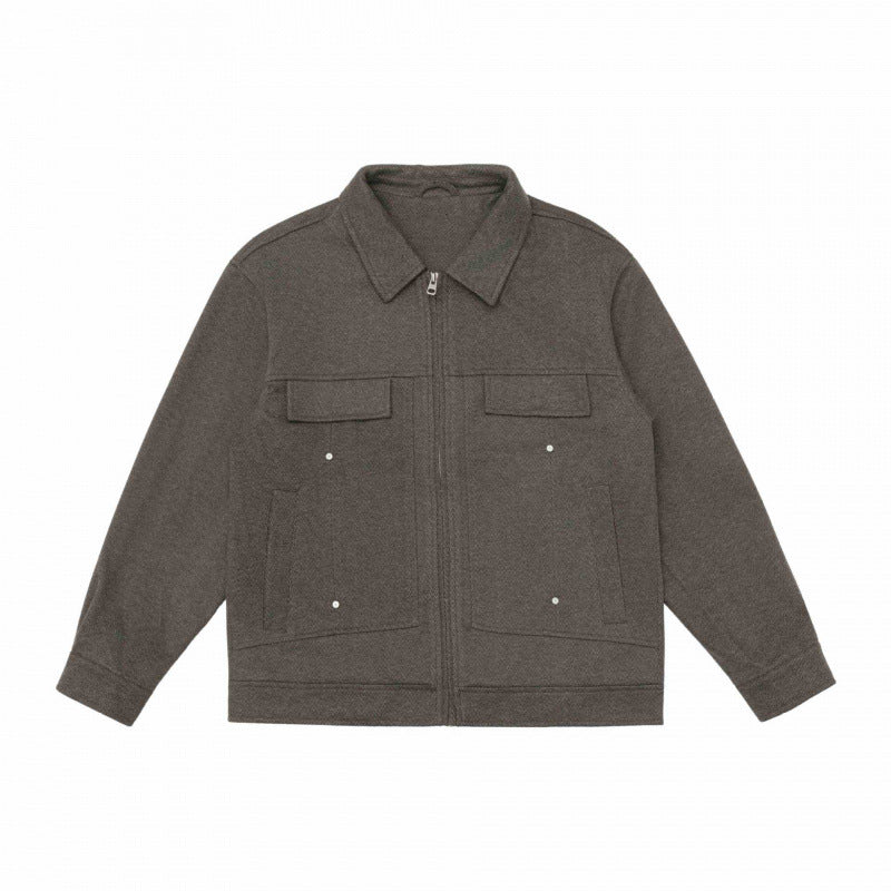 Herren Boxy-Hemdjacke mit Reißverschluss, Brustklappen und aufgesetzten Taschen Nord Taschen