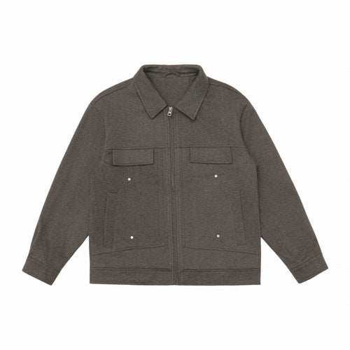 Herren Boxy-Hemdjacke mit Reißverschluss, Brustklappen und aufgesetzten Taschen Nord Taschen