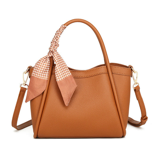 Damen Handtasche mit modischem Schal-Detail und verstellbarem Schulterriemen Nord Taschen