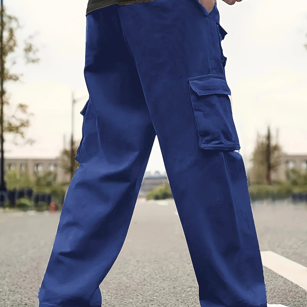 Herren Relaxed-Fit Utility-Cargohose mit großen Klappfächern und elastischem Beinabschluss Nord Taschen